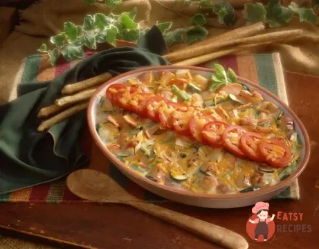 Запіканка з м'ясом, овочами та рисом