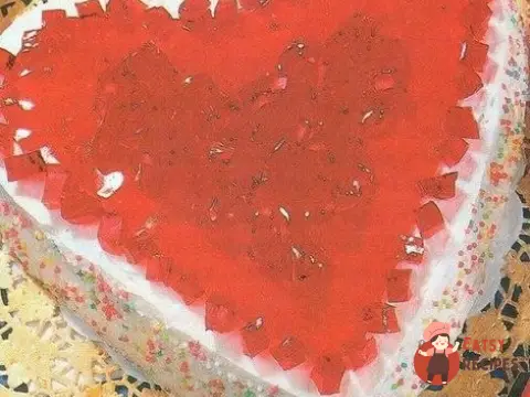 Торт-серце з желе