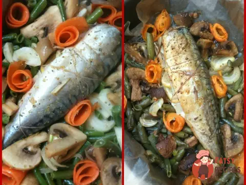 Скумбрія з овочами