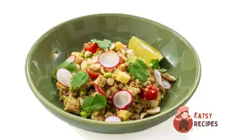 Високобілковий Пісний Салат Із Веганською Куркою