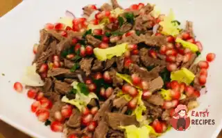 Салат З М'яСа З Цибулею Та Зернами Гранату
