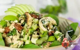 Салат З Куркою, Зеленим Яблуком Та Фетою