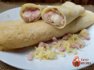 Млинці з шинкою та сиром