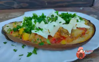 Баклажани, Запечені З Овочами Та Бринзою