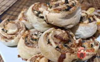 Рулети з листкового тіста з м’ясом і шпинатом