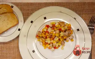 Салат З Куркою, Кукурудзою Та Солодким Перцем