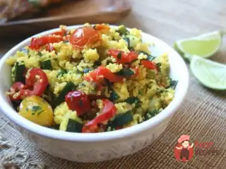 Кускус з овочами та зеленню