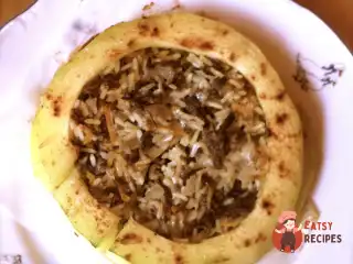 Кільця кабачків з рисом та фаршем