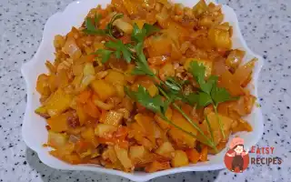Овочеве Рагу З Молодим Кабачком На Сковороді