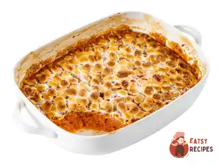 Солодка запіканка з батату з маршмелоу