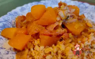 Гарбуз З Беконом, Пореєм Та Рисом