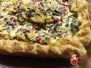 Овочевий пиріг із листкового тіста