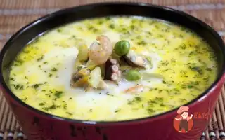Сирний Суп Із Морепродуктами