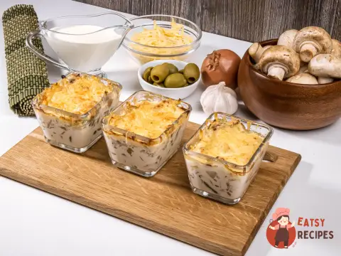 Жульєн з оливками та стручковою квасолею