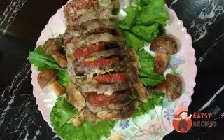 Свинина, Запечена Гармошкою, З Картопляними Грибочками
