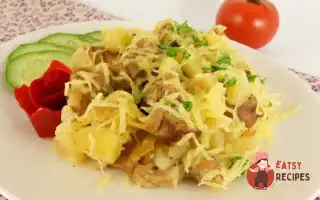 Картопля З Індичим М'яСом Та Сиром