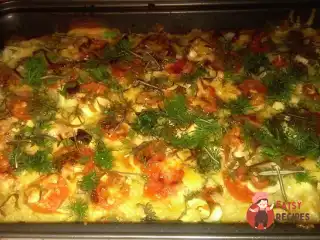Картопляна запіканка багатошарова