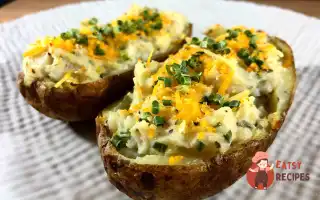Печену Картопля З Грибами Та Шпинатом