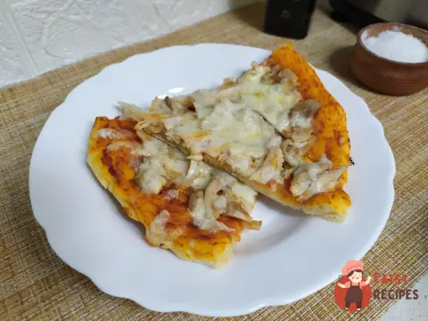 Швидка піца з куркою