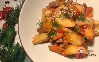 Тушкована Картопля Зі Свининою Та Лечо