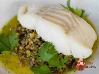 Тріска з рагу із сочевиці