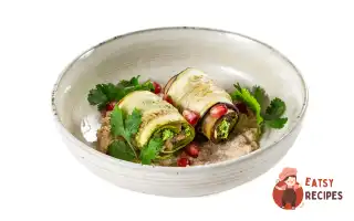 Свинині рулетики з кабачком і баклажаном