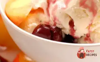 Персики З Морозивом У Ягідному Соусі