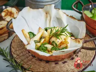 Корінь селери, смажений з м'ятою з ресторану Christian