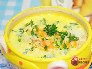 Сирний суп по-французьки з плавленим сиром