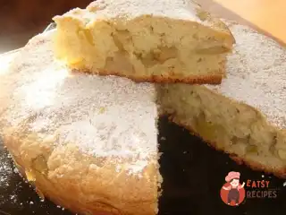 Яблучно-апельсиновий пиріг з манкою