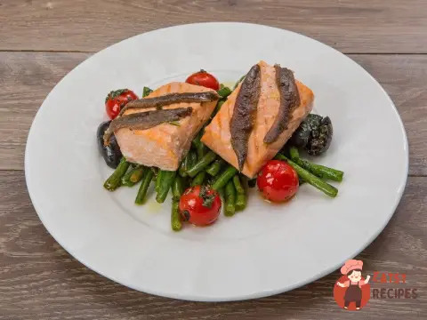 Форель з овочами