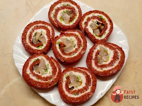 Буряковий рулет з оселедцем