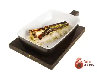 Запечений порей фарширований ванільним пореєм