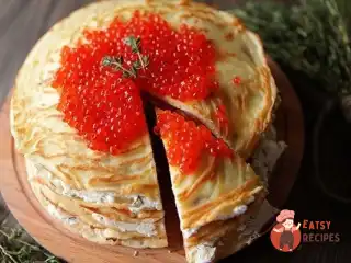 Млинець з лососем і сиром