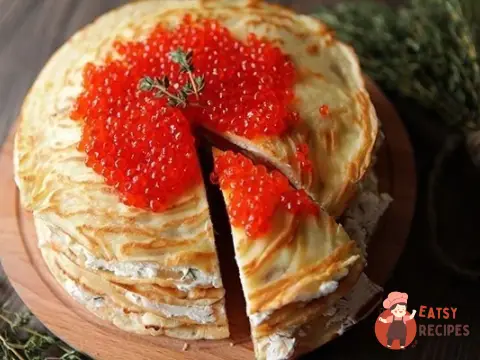 Млинець з лососем і сиром