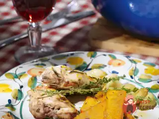 Кролик з гарбузом у апельсиновому соусі