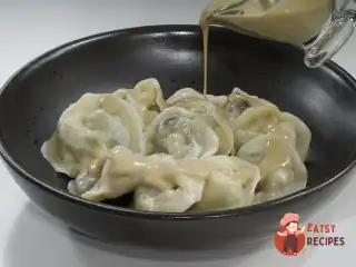 Пісні пельмені з баклажаном і копченим тофу