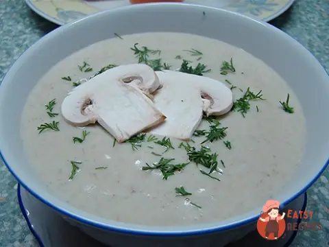 Картопляний суп-пюре з грибами печерицями
