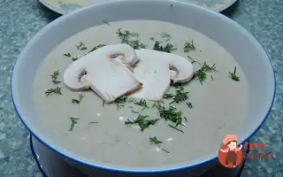 Картопляний Суп-Пюре З Грибами Печерицями