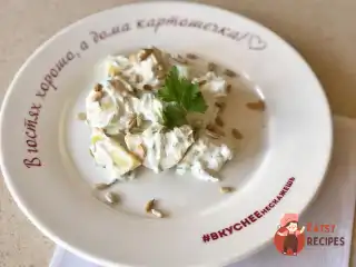 Салат із печеної картоплі