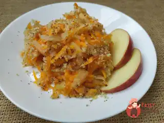 Салат із гарбуза з яблуком і грушею