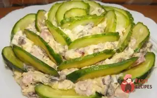 Салат З Шинкою, Грибами Та Огірками