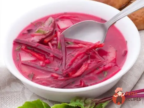 Швидкий пісний борщ із кропом
