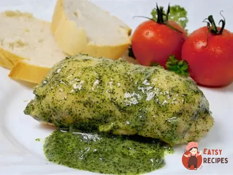 Курча, запечене з песто соусом