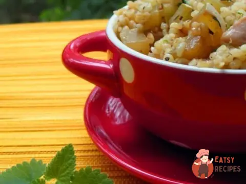 Булгур з куркою та овочами