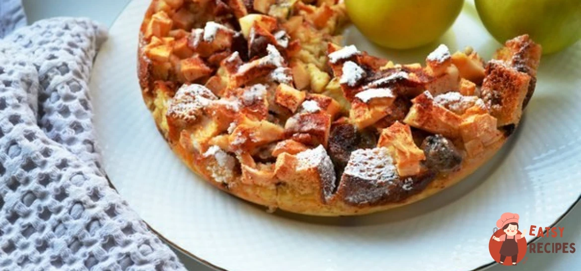 Хлібний пудинг із фруктів та черствого хліба