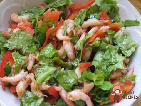 Овочевий салат із морепродуктами