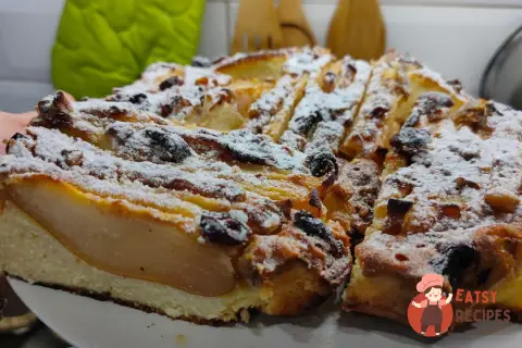 Сирна запіканка з грушами