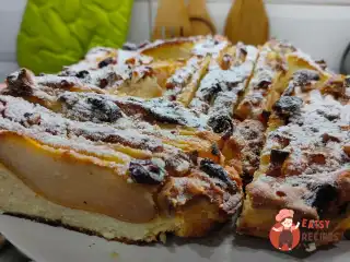 Сирна запіканка з грушами