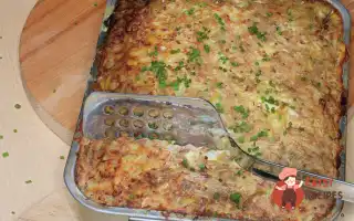 Картопляна Запіканка З Яловичиною Та Анчоусами